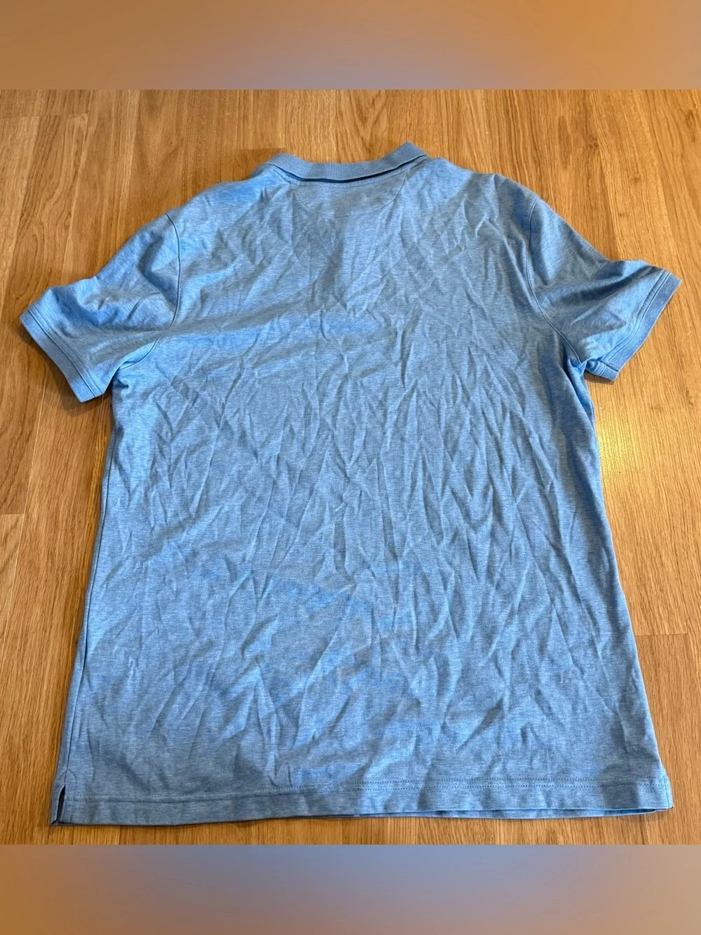 EUC Banana Republic Standard Fit Luxury-Touch Polo Shirt - Heather Light Blue-L